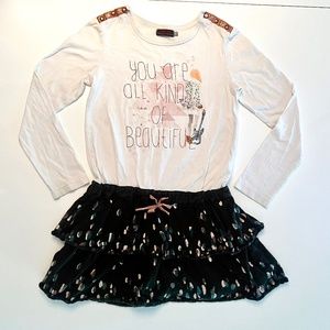 Lux Brand Catimini Graphic "You Are All Kinds Of Beautiful" Rocker Girl Dress!!